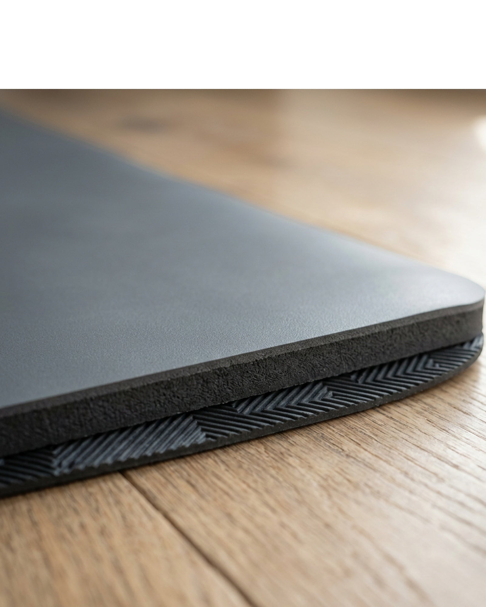 Kvyra Natural Rubber PU Yoga Mat 183 x 68 cm Charcoal with Sling - Detail view