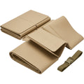 Kvyra Foldable Travel Yoga Mat 180 x 60 cm Sand with Buckle Strap - Product view